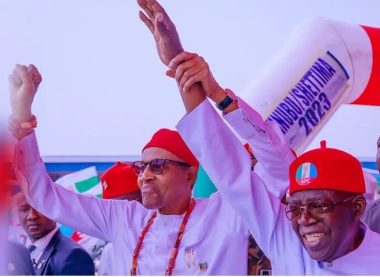Buhari and tinubu at rally
