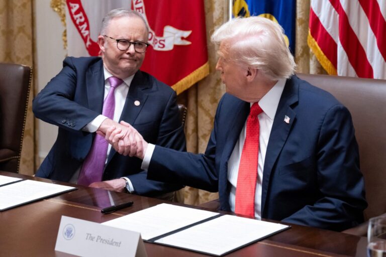 US-AUSTRALIA-DIPLOMACY-TRUMP-ALBANESE