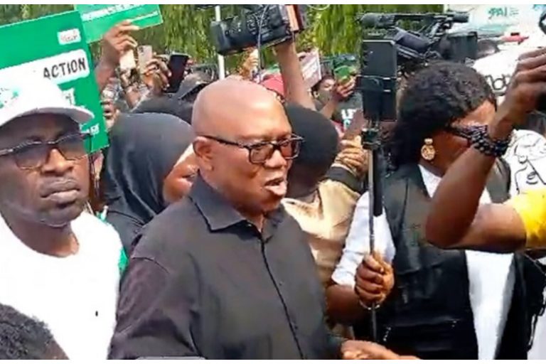 Peter Obi joins protests