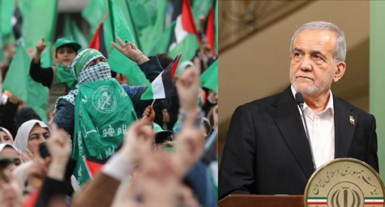 Photo-combo-of-Palestinian-Islamist-movement-Hamas-and-Iranian-President-Masoud-Pezeshkian-768x413