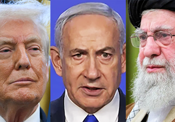 Trump, Netenyahu, Khomaine
