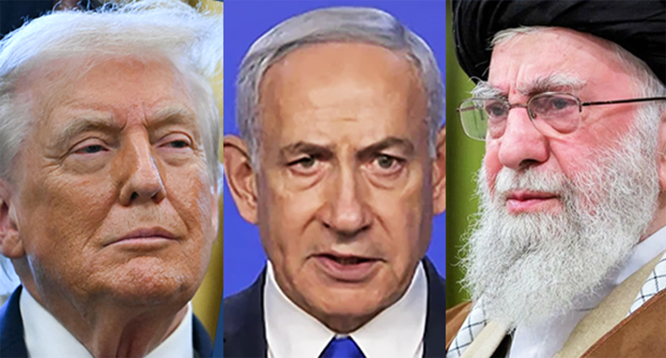 Trump, Netenyahu, Khomaine