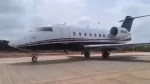 Airplane on road