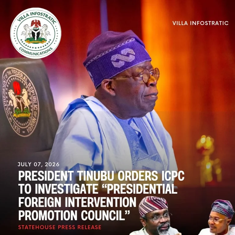 Tinubu ICPC probe