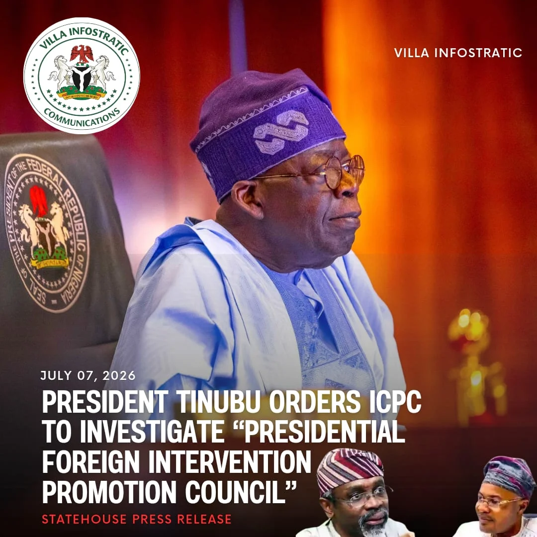 Tinubu ICPC probe