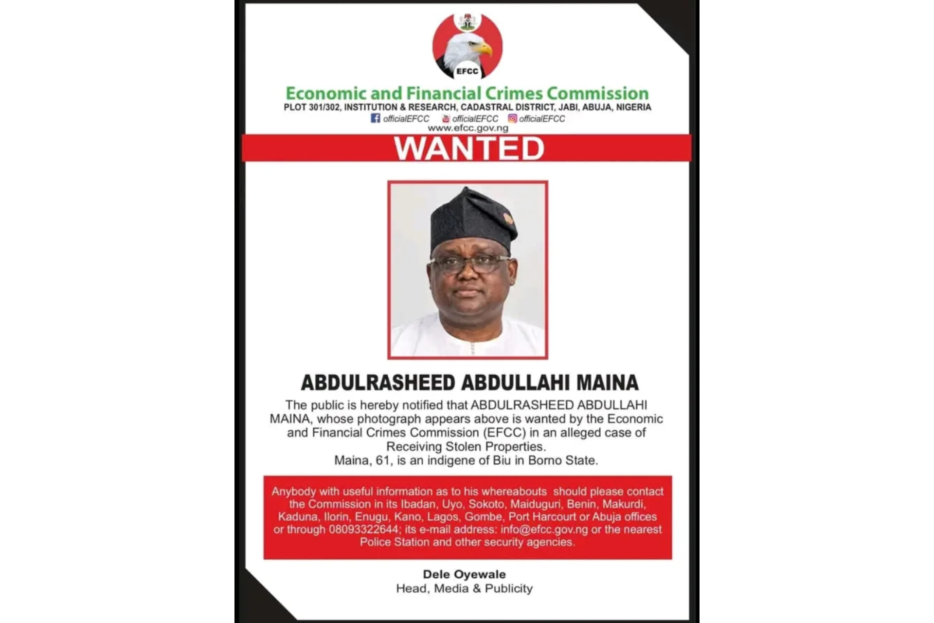 Maina on the run