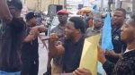 Traders protest