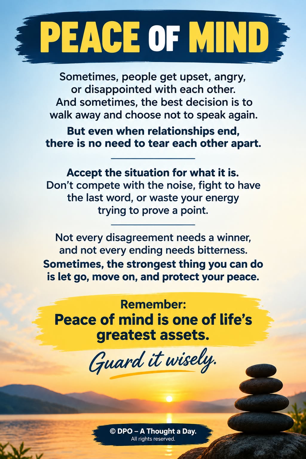 Peace of mind